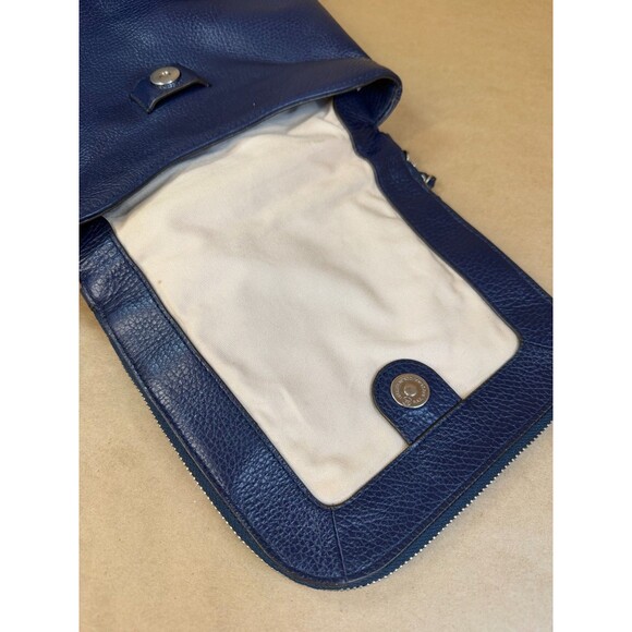 Banana Republic Italian Leather Mini Backpack - Navy Blue Pebbled Leather main image 5